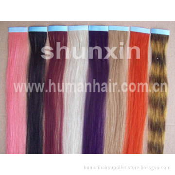 Colorful Real Remy Tape Hair Extension (T500)